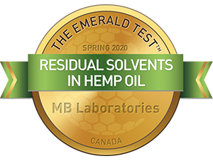 Emerald Scientific Medal - Residual Solvents in Hemp Oil